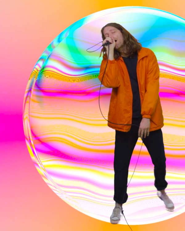 Fake Fever singing over "Mirror" shader artwork by ilithya
